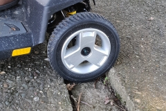 Motorised wheelchair trap